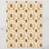 Vintage Honey Bee Journal Paper Sheet (正面)