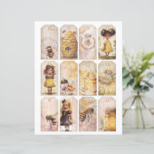 Vintage Honey Bee Journal Paper Sheet (スタンド正面)