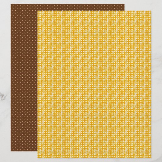 Vintage Honey Bee Polka Dot Journal Paper Sheet (正面/裏面)