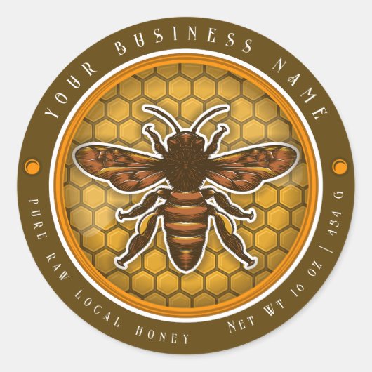 Vintage Honey  Label ラウンドシール (正面)