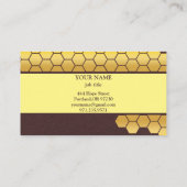 Vintage Honeycomb Bee BeeKeeper Honey Apairist 名刺 (裏面)