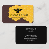 Vintage Honeycomb Bee BeeKeeper Honey Apairist 名刺 (正面/裏面)