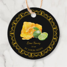 Vintage Honeycomb Lime Infused Honey Hang Tag