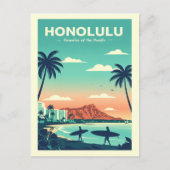 Vintage Honolulu Hawaii  ポストカード (正面)