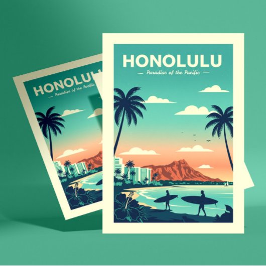 Vintage Honolulu Hawaii  ポストカード