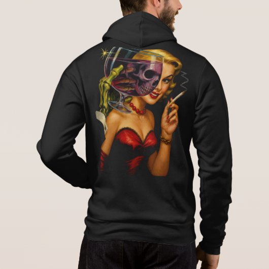 Vintage Horror Comic Art Hoodie パーカ (裏面)