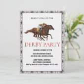 Vintage Horse Race Derby Party Invitation 招待状 (スタンド正面)