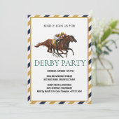Vintage Horse Race Derby Party Invitation 招待状 (スタンド正面)