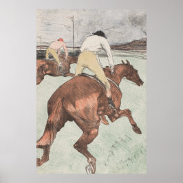Vintage Horse Race Sketch Art Drawing ポスター