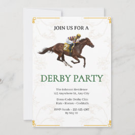 Vintage Horse Racing Derby Party Invitation 2026 招待状