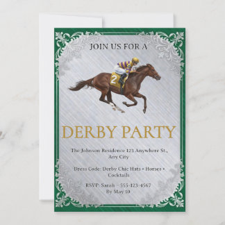Vintage Horse Racing Derby Party Invitation 2026 招待状