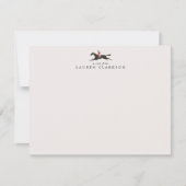 Vintage Horse Rider Logo Note Card 招待状 (正面)
