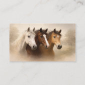 Vintage Horseback Riding Equestrian Business Card 名刺 (正面)