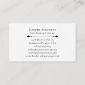 Vintage Horseback Riding Equestrian Business Card 名刺 (裏面)