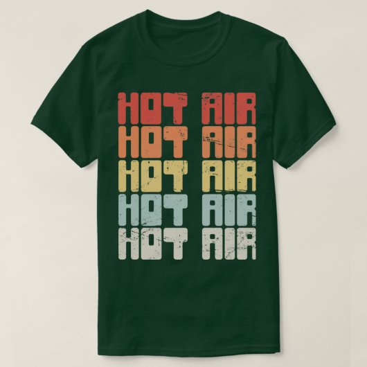 Vintage HOT AIR Balloon Graphic Tシャツ (デザイン正面)