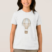 Vintage Hot Air Balloon Illustration トライブレンドＴシャツ (正面)