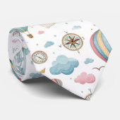 Vintage Hot Air Balloon Pattern (1) ネクタイ (ロール)