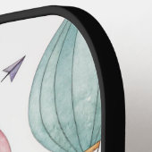 Vintage Hot Air Balloon Pattern (1) ピックルボールラケット (左詳細)