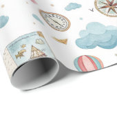 Vintage Hot Air Balloon Pattern (1) ラッピングペーパー (ロールコーナー)