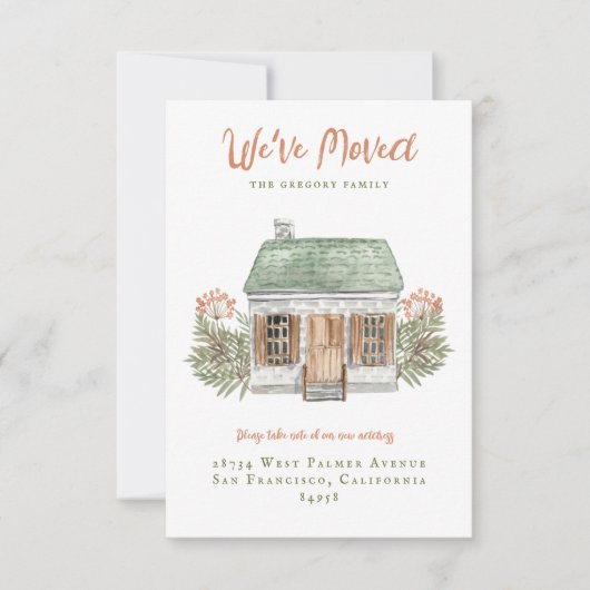 Vintage House Moving Announcement  招待状 (正面)