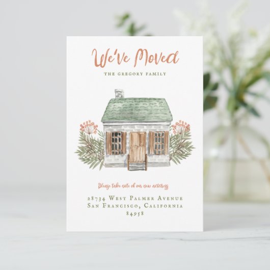 Vintage House Moving Announcement 招待状 (スタンド正面)