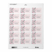 Vintage Houses on Pink Christmas Label ラベル (フルシート)