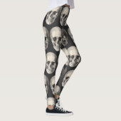 Vintage Human Anatomy Skull, Halloween Skeleton レギンス (右)