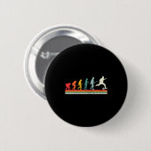 Vintage Human Evolution Soccer Player Football Soc 缶バッジ (正面&裏面)