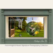 Vintage Hummingbird Art | Birthday Garden Gift