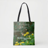 Vintage Hummingbird & Wildflower Market Tote トートバッグ (正面)