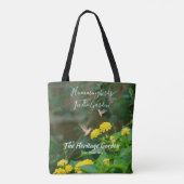 Vintage Hummingbird & Wildflower Market Tote トートバッグ (裏面)