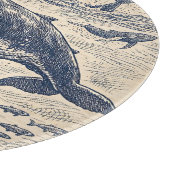 Vintage Humpback Whale Pod Engraving カッティングボード (角)