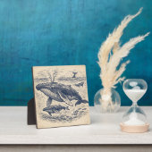 Vintage Humpback Whale Pod Engraving フォトプラーク (インサイチュ)