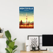 Vintage Huntsville Alabama ポスター (ホームオフィス)