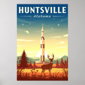 Vintage Huntsville Alabama ポスター (正面)