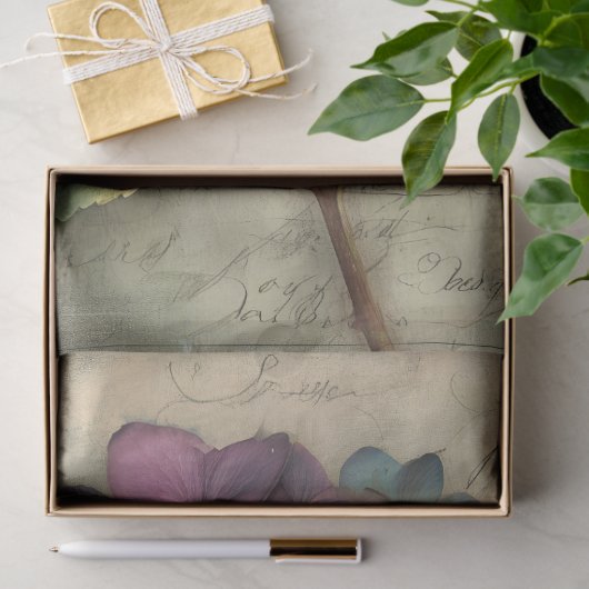 Vintage Hydrangea Botanical Art Decoupage 薄葉紙 (ギフト)