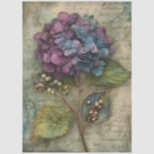 Vintage Hydrangea Botanical Art Decoupage 薄葉紙 (正面)
