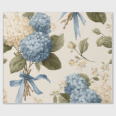 Vintage Hydrangea Bouquet Pattern ラッピングペーパー (フラット)