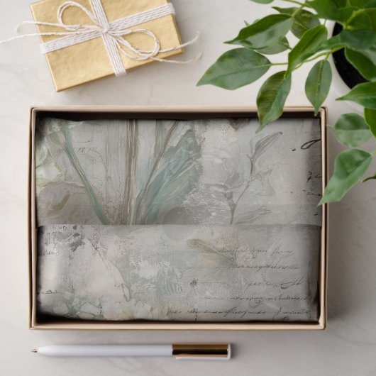 Vintage Hydrangea & Butterfly Ephemera Decoupage 薄葉紙 (ギフト)