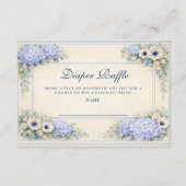 Vintage Hydrangea Floral Frame Diapper Raffle エンクロージャーカード (正面)