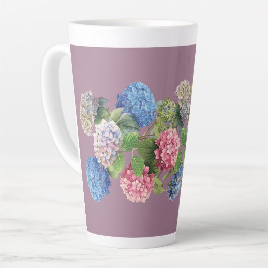 Vintage Hydrangea Latte Mug カフェラテマグ (左アングル)