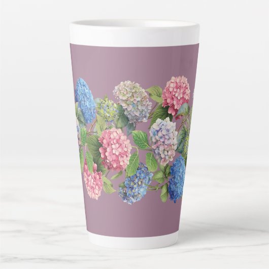 Vintage Hydrangea Latte Mug カフェラテマグ (正面)