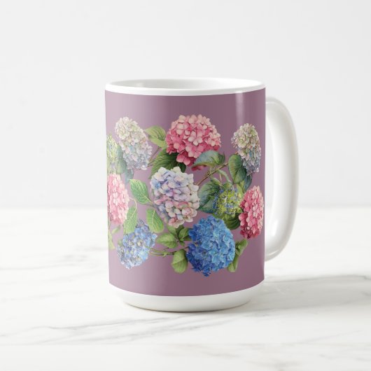 Vintage Hydrangea Mug コーヒーマグカップ (正面右)