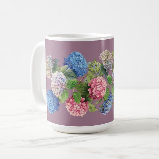 Vintage Hydrangea Mug コーヒーマグカップ (正面左)