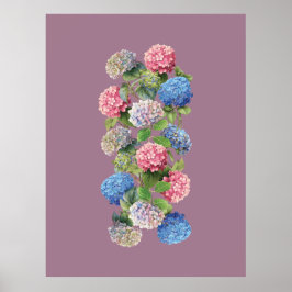 Vintage Hydrangea Poster ポスター