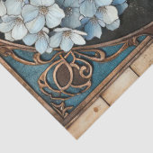 Vintage Hydrangea Rose Stained Glass Decoupage 薄葉紙 (詳細)