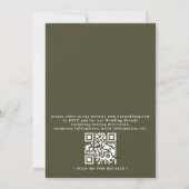 Vintage Hydrangea Rustic Elegant QR Code Wedding 招待状 (裏面)