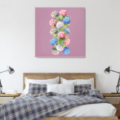 Vintage Hydrangea Stretched Canvas キャンバスプリント (インサイチュ (寝室))
