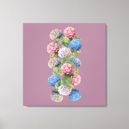 Vintage Hydrangea Stretched Canvas キャンバスプリント (正面)