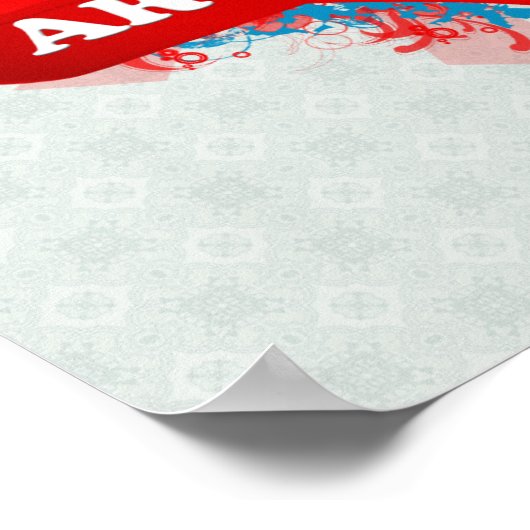 Vintage I Love Argentina ポスター (角)